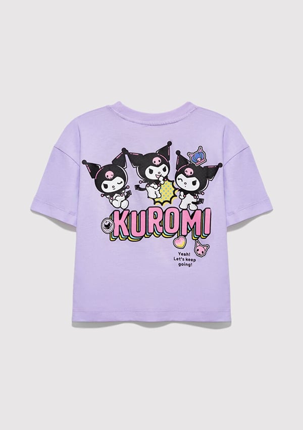 Mavi KUROMI BASKILI TİŞÖRT Pastel Lilac Lila Kız Çocuk T-Shirt