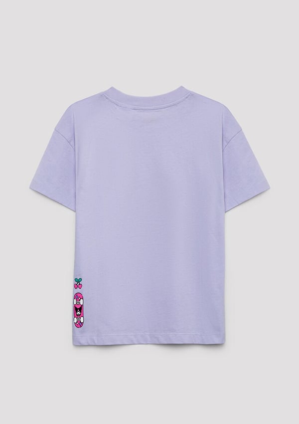 Mavi KUROMI BASKILI TİŞÖRT Toz Lila Lila Kız Çocuk T-Shirt