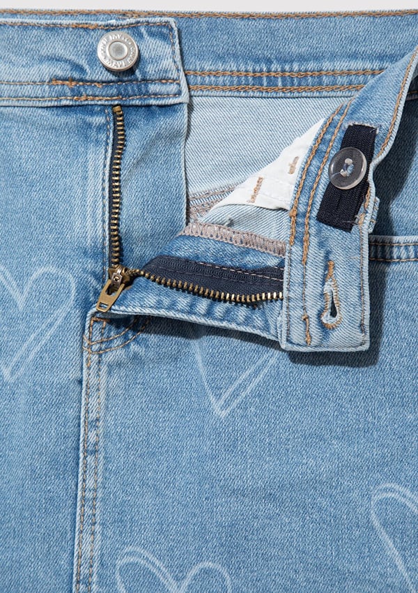 Mavi LAYNA Lt Heart Denim Denim Kız Çocuk Etek