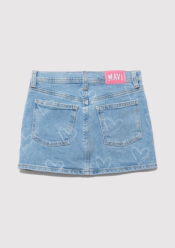 Mavi LAYNA Lt Heart Denim Denim Kız Çocuk Etek