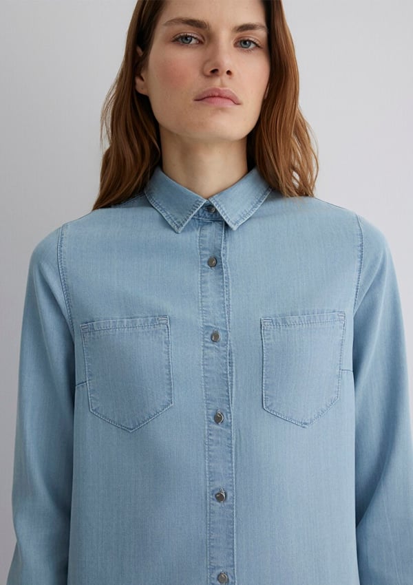 Mavi LiZ Lt Blue Gold Premium Denim Kadın Elbise