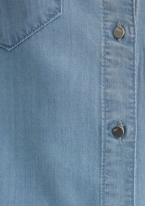 Mavi LiZ Lt Blue Gold Premium Denim Kadın Elbise