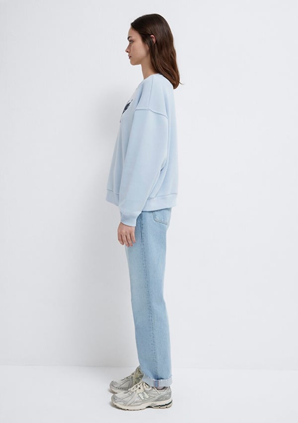Mavi LOGO BASKiLi SWEATSHiRT Bebe Mavi Mavi Kadın Sweatshirt