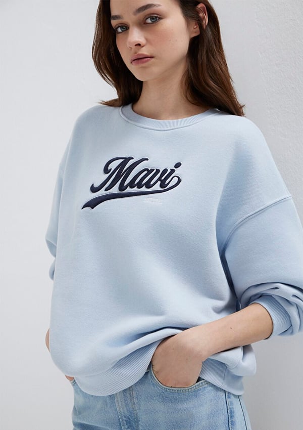 Mavi LOGO BASKiLi SWEATSHiRT Bebe Mavi Mavi Kadın Sweatshirt