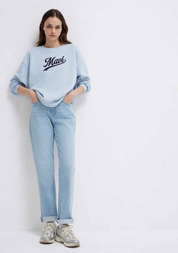 Mavi LOGO BASKiLi SWEATSHiRT Bebe Mavi Mavi Kadın Sweatshirt