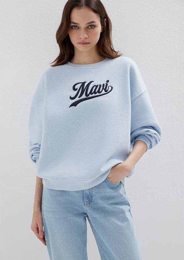 Mavi LOGO BASKiLi SWEATSHiRT Bebe Mavi Mavi Kadın Sweatshirt