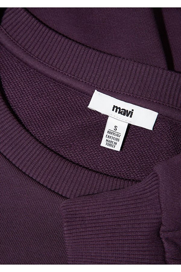 Mavi LOGO BASKiLi SWEATSHiRT Plum Perfect Mor Kadın Sweatshirt