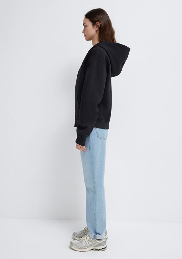 Mavi LOGO BASKILI SWEATSHIRT Siyah Siyah Kadın Sweatshirt