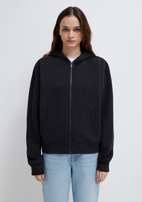 Mavi LOGO BASKILI SWEATSHIRT Siyah Siyah Kadın Sweatshirt