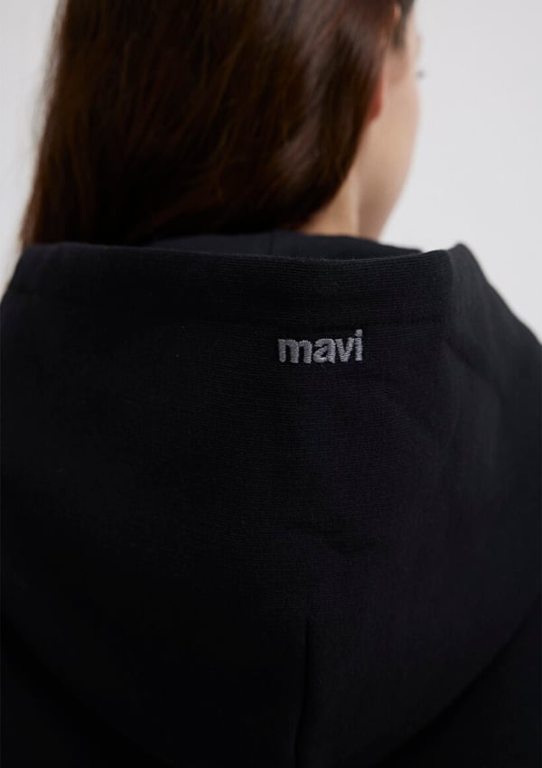 Mavi LOGO BASKILI SWEATSHIRT Siyah Siyah Kadın Sweatshirt