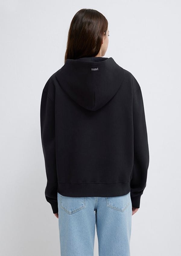 Mavi LOGO BASKILI SWEATSHIRT Siyah Siyah Kadın Sweatshirt