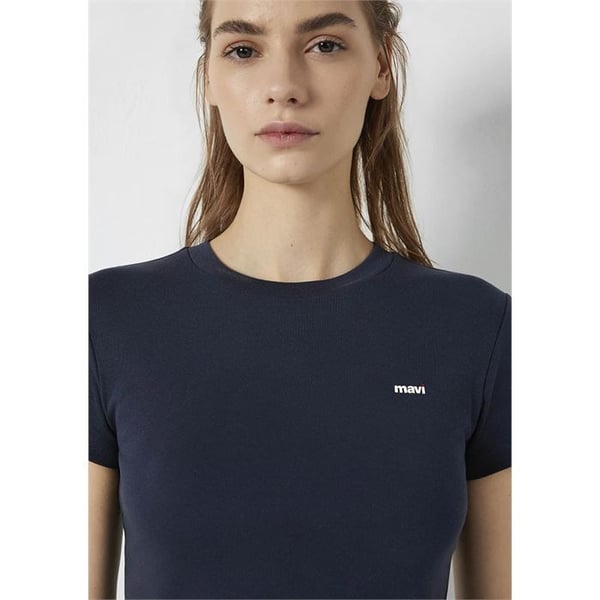 Mavi LOGO BASKILI T-SHIRT Gece Mavisi Lacivert Kadın T-Shirt