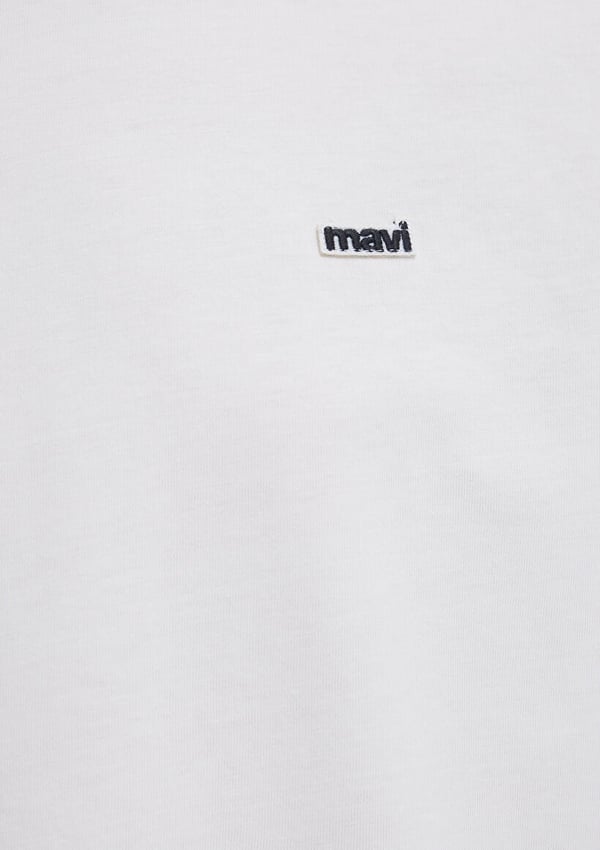 Mavi LOGO BASKILI T-SHIRT Kırık Beyaz Kırık Beyaz Kadın T-Shirt