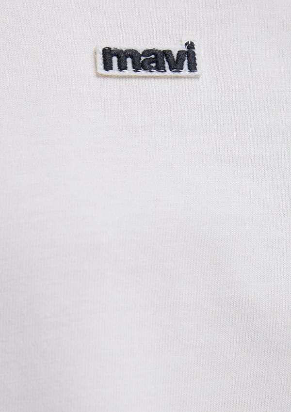 Mavi LOGO BASKILI T-SHIRT Kırık Beyaz Kırık Beyaz Kadın T-Shirt