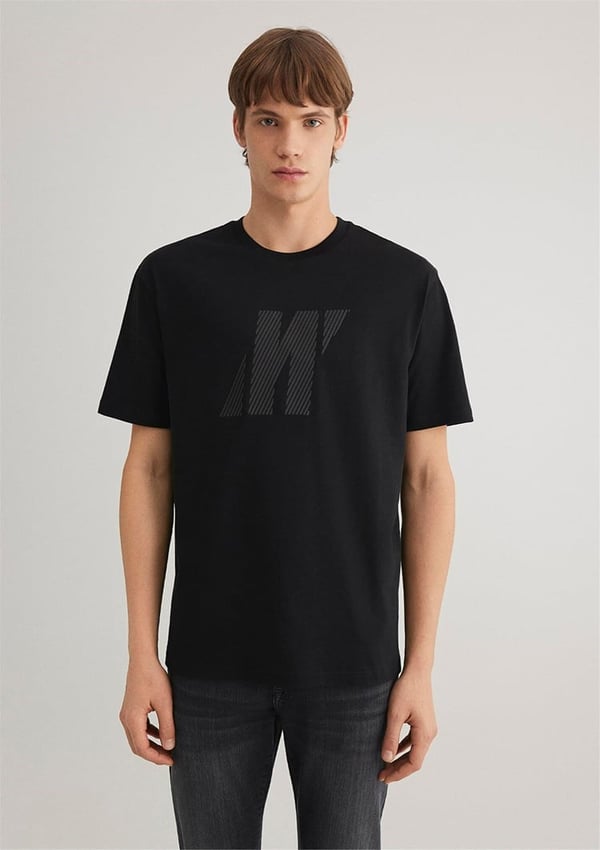 Mavi LOGO BASKILI TISÖRT Siyah Siyah Erkek T-Shirt