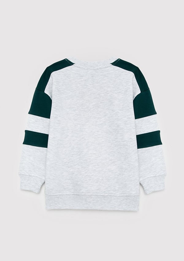 Mavi LOGO ÇİZGİLİ SWEATSHİRT Açık Gri Melanj Gri Erkek Çocuk Sweatshirt