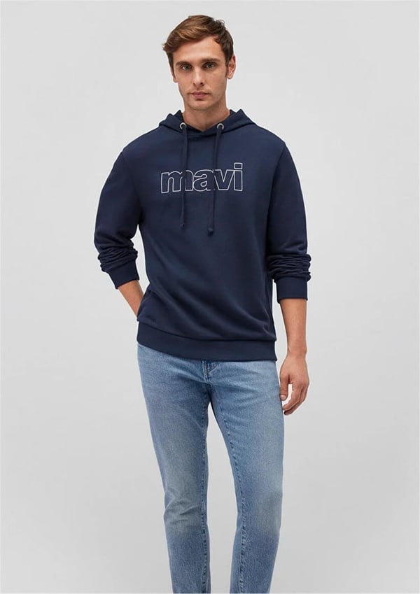 Mavi LOGO KAPÜŞONLU SWEATSHiRT Gece Lacivert Lacivert Erkek Sweatshirt