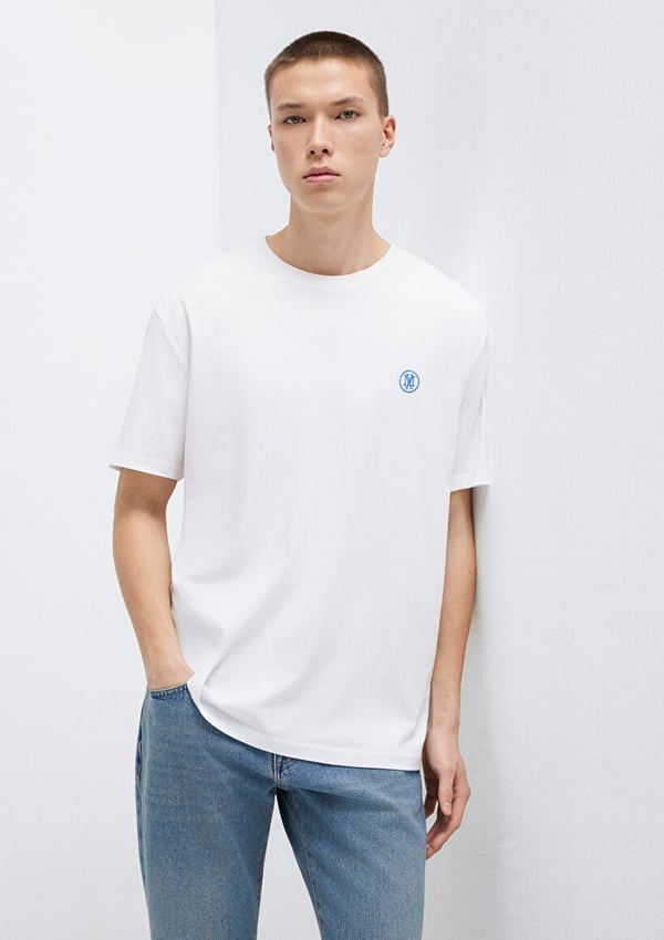 Mavi LOGO NAKIŞLI TİŞÖRT Beyaz Beyaz Erkek T-Shirt