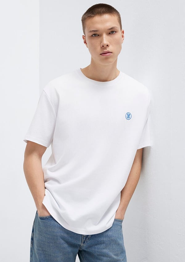 Mavi LOGO NAKIŞLI TİŞÖRT Beyaz Beyaz Erkek T-Shirt