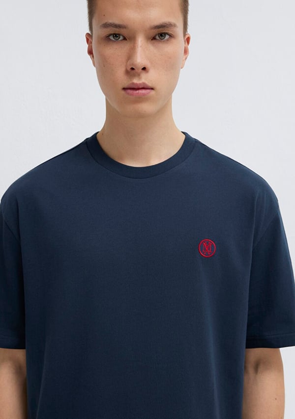 Mavi LOGO NAKIŞLI TİŞÖRT Gece Lacivert Lacivert Erkek T-Shirt
