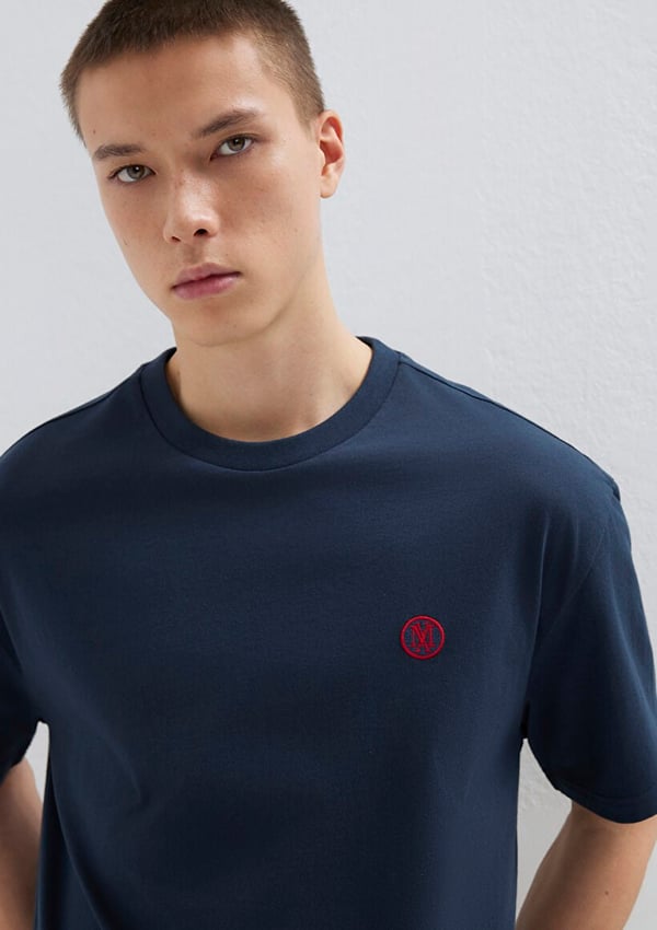 Mavi LOGO NAKIŞLI TİŞÖRT Gece Lacivert Lacivert Erkek T-Shirt