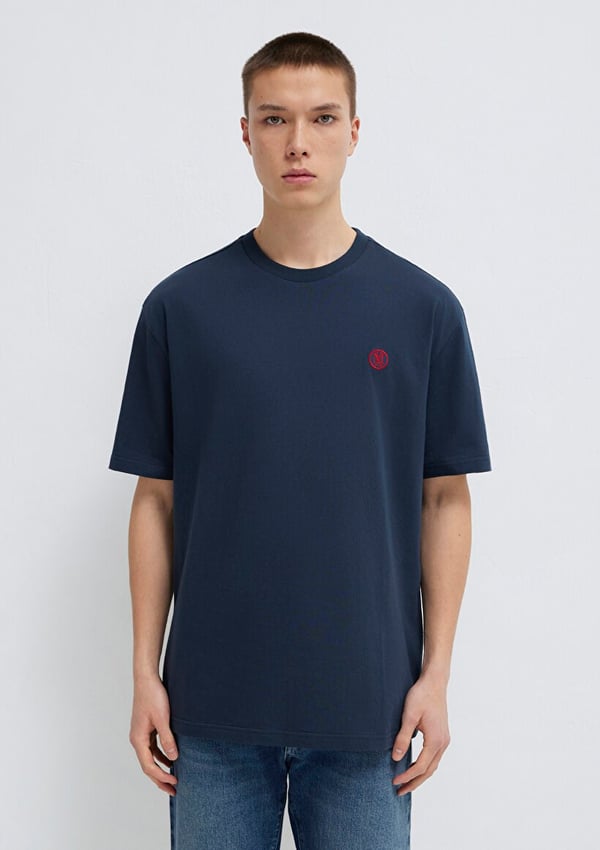Mavi LOGO NAKIŞLI TİŞÖRT Gece Lacivert Lacivert Erkek T-Shirt