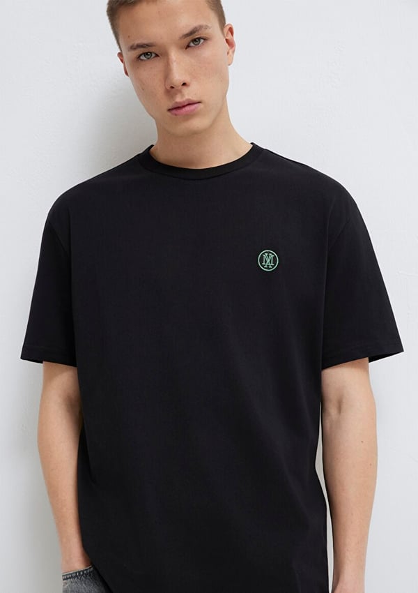 Mavi LOGO NAKIŞLI TİŞÖRT Siyah Siyah Erkek T-Shirt