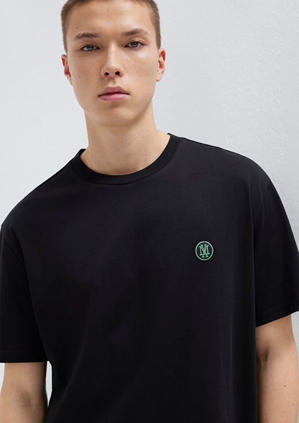 Mavi LOGO NAKIŞLI TİŞÖRT Siyah Siyah Erkek T-Shirt