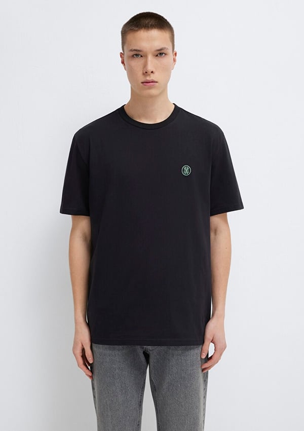 Mavi LOGO NAKIŞLI TİŞÖRT Siyah Siyah Erkek T-Shirt