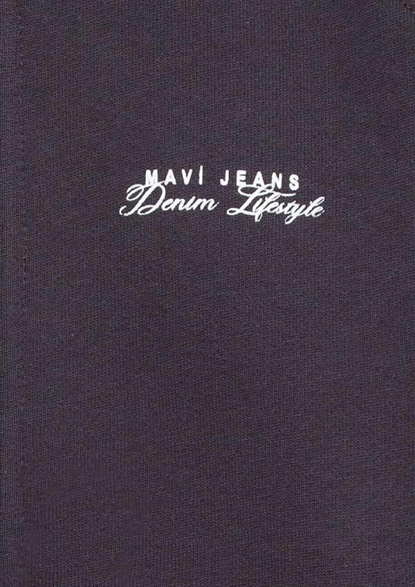 Mavi LOGO SWEATSHIRT TAM FERMUARLI Kömür Antrasit Kız Çocuk Sweatshirt