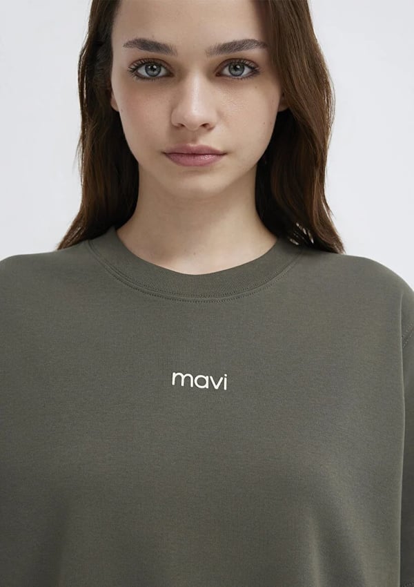 Mavi LOGO T-SHiRT Beluga Haki Kadın T-Shirt