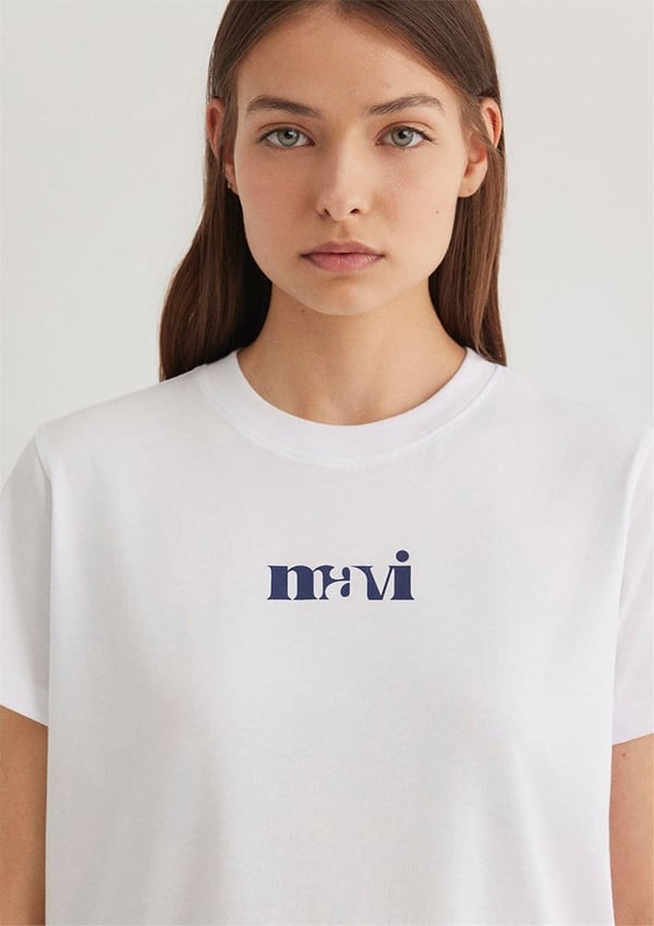 Mavi LOGO TIŞORT Beyaz Beyaz Kadın T-Shirt