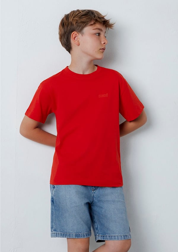 Mavi LOGO TİŞÖRT Kırmızı Kırmızı Erkek Çocuk T-Shirt