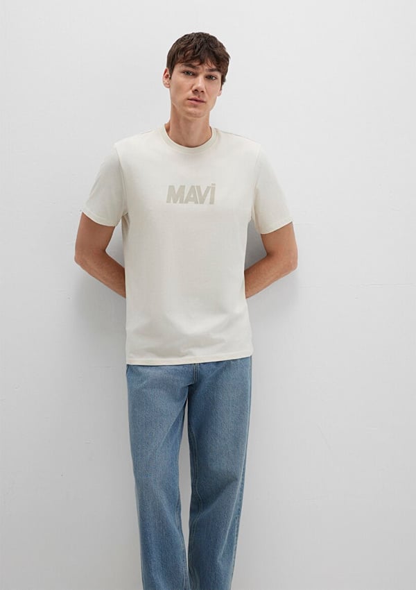 Mavi LOGO TİŞÖRT Kum Beji Bej Erkek T-Shirt