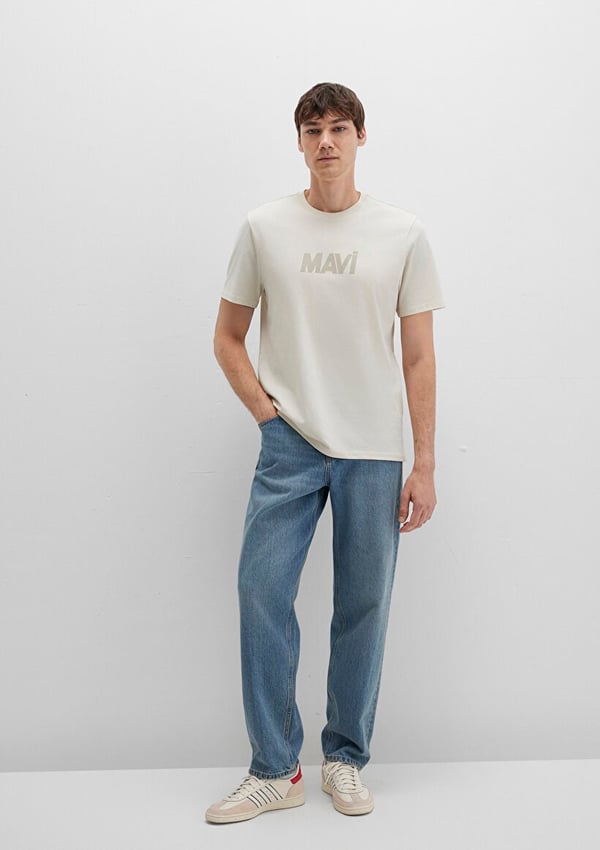 Mavi LOGO TİŞÖRT Kum Beji Bej Erkek T-Shirt