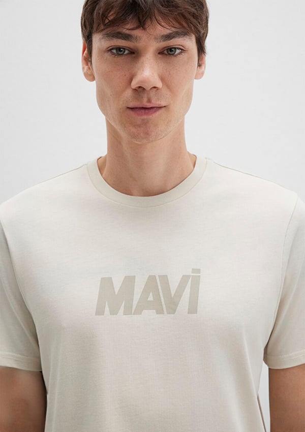 Mavi LOGO TİŞÖRT Kum Beji Bej Erkek T-Shirt