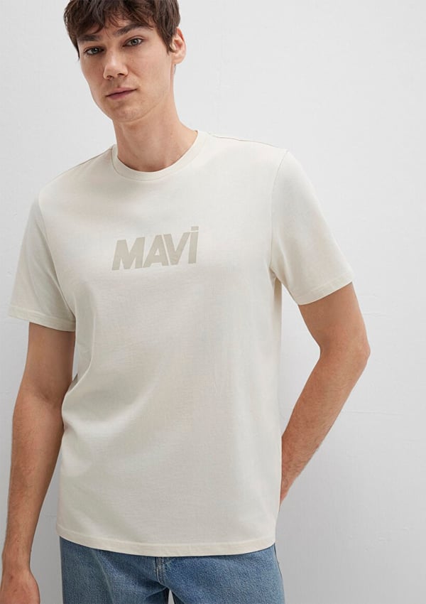 Mavi LOGO TİŞÖRT Kum Beji Bej Erkek T-Shirt
