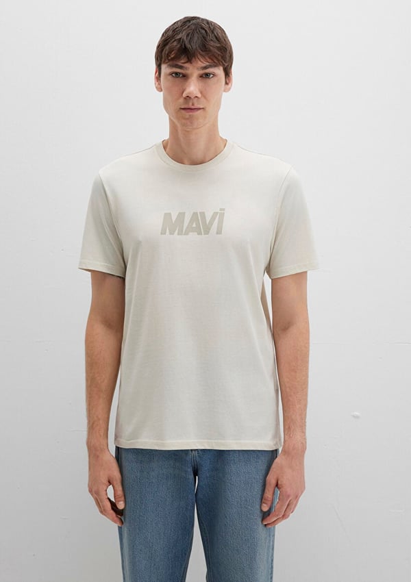 Mavi LOGO TİŞÖRT Kum Beji Bej Erkek T-Shirt
