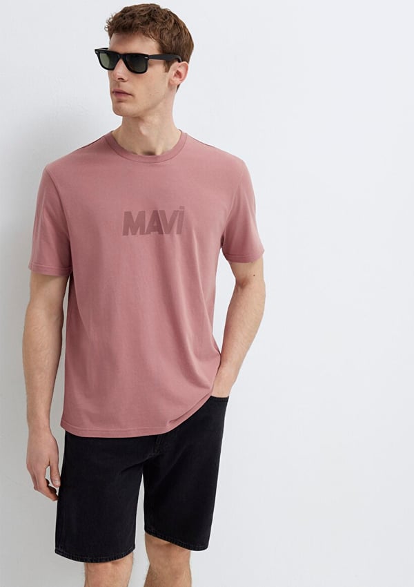 Mavi LOGO TİŞÖRT Nostalgia Rose Pembe Erkek T-Shirt