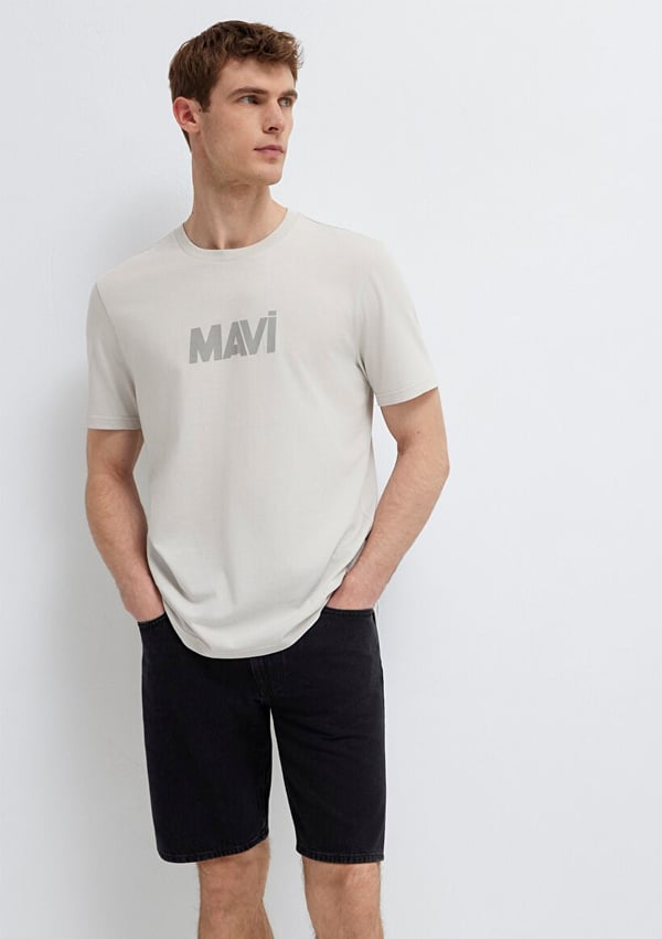 Mavi LOGO TİŞÖRT Pus Gri Gri Erkek T-Shirt