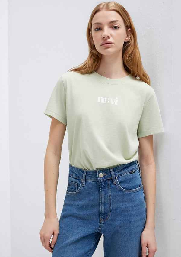 Mavi LOGO TIŞORT Sis Yeşil Yeşil Kadın T-Shirt