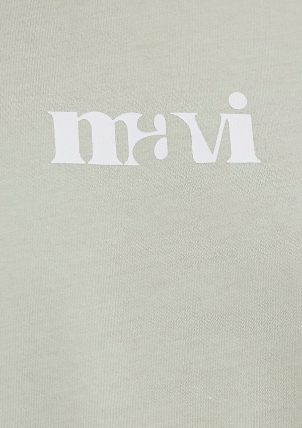 Mavi LOGO TIŞORT Sis Yeşil Yeşil Kadın T-Shirt