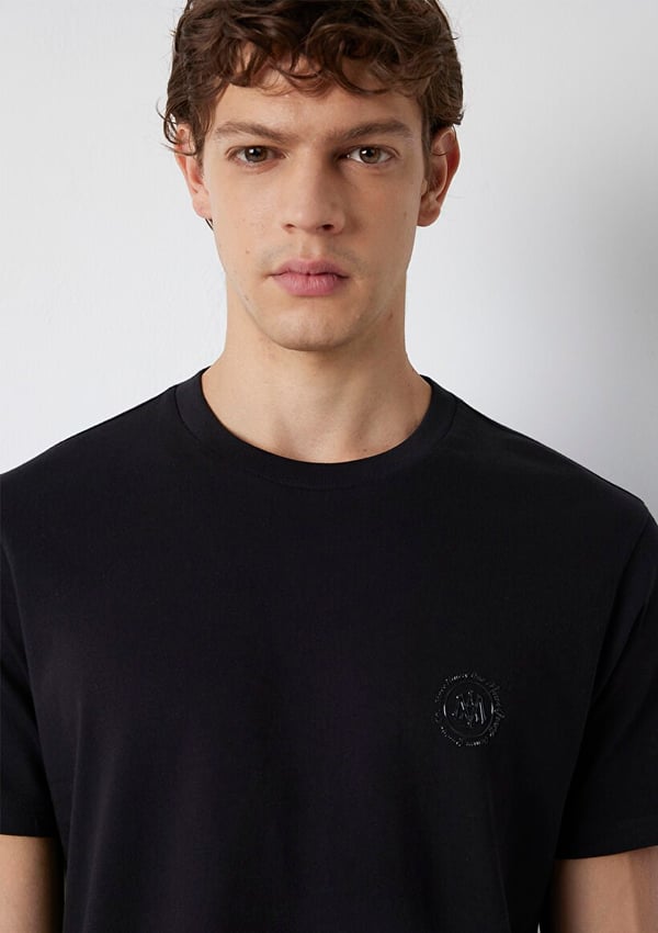 Mavi LOGO TİŞÖRT Siyah Siyah Erkek T-Shirt