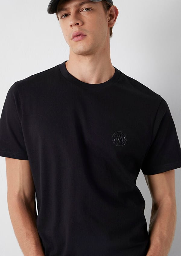 Mavi LOGO TİŞÖRT Siyah Siyah Erkek T-Shirt