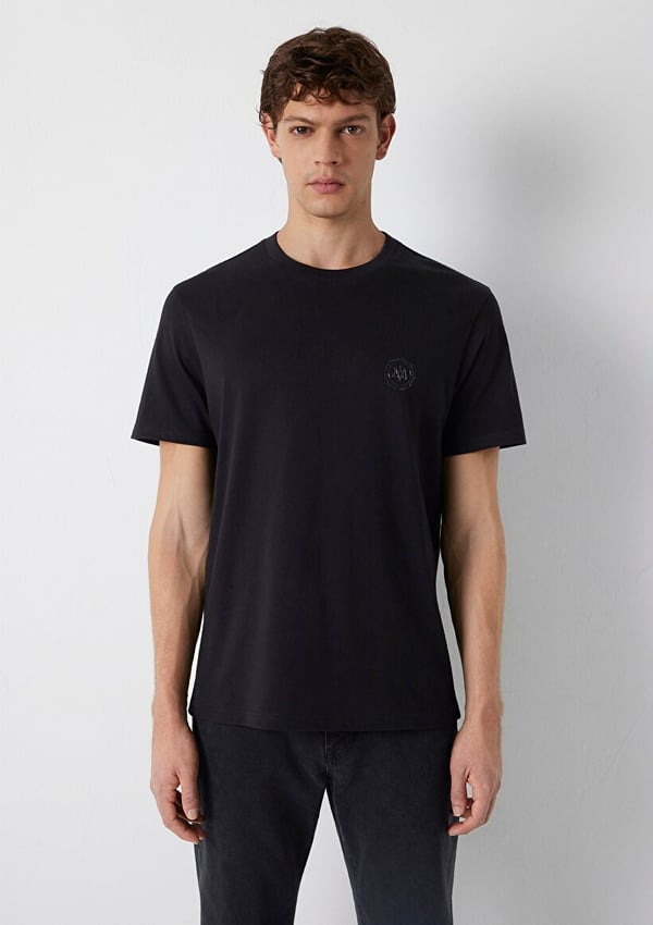 Mavi LOGO TİŞÖRT Siyah Siyah Erkek T-Shirt