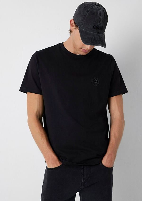 Mavi LOGO TİŞÖRT Siyah Siyah Erkek T-Shirt