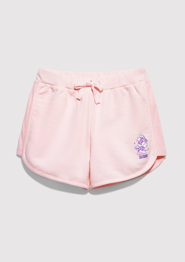 Mavi LOLA BUNNY BASKILI ÖRME ŞORT Tender Touc Pembe Kız Çocuk Şort