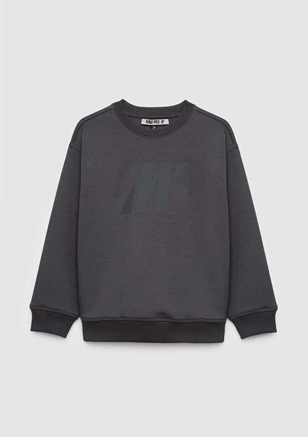 Mavi M LOGO GRAFİK SWEATSHİRT Koyu Gri Antrasit Erkek Çocuk Sweatshirt
