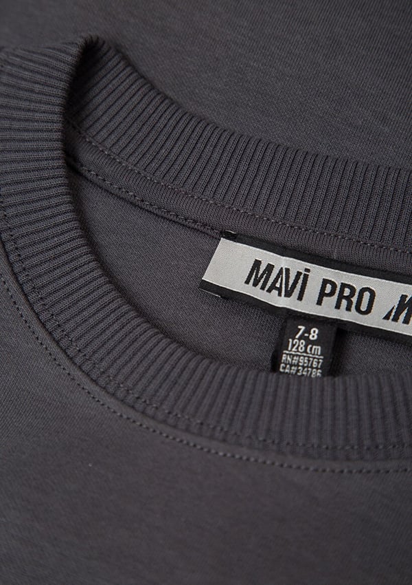 Mavi M LOGO GRAFİK SWEATSHİRT Koyu Gri Antrasit Erkek Çocuk Sweatshirt