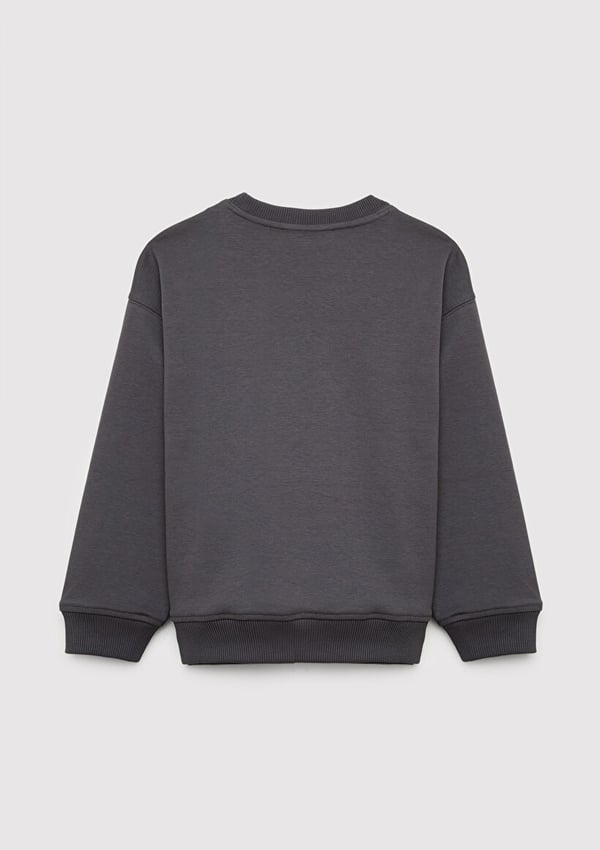 Mavi M LOGO GRAFİK SWEATSHİRT Koyu Gri Antrasit Erkek Çocuk Sweatshirt
